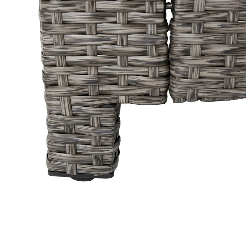 Ensemble de conversation en osier rembourré 7 places Puerta Outdoor par Christopher Knight Home
