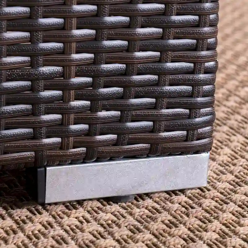 Canapé d'angle d'extérieur 6 places en osier avec cadre en aluminium Santa Rosa par Christopher Knight Home