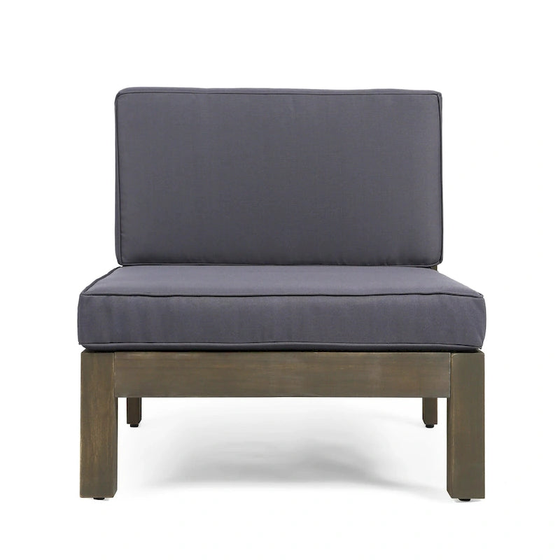 Ensemble de canapé d'angle 11 places et fauteuil club en bois d'acacia Brava Outdoor par Christopher Knight Home