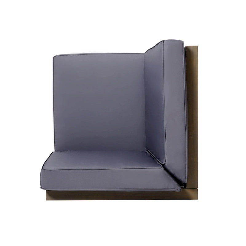 Ensemble de canapé d'angle 11 places et fauteuil club en bois d'acacia Brava Outdoor par Christopher Knight Home