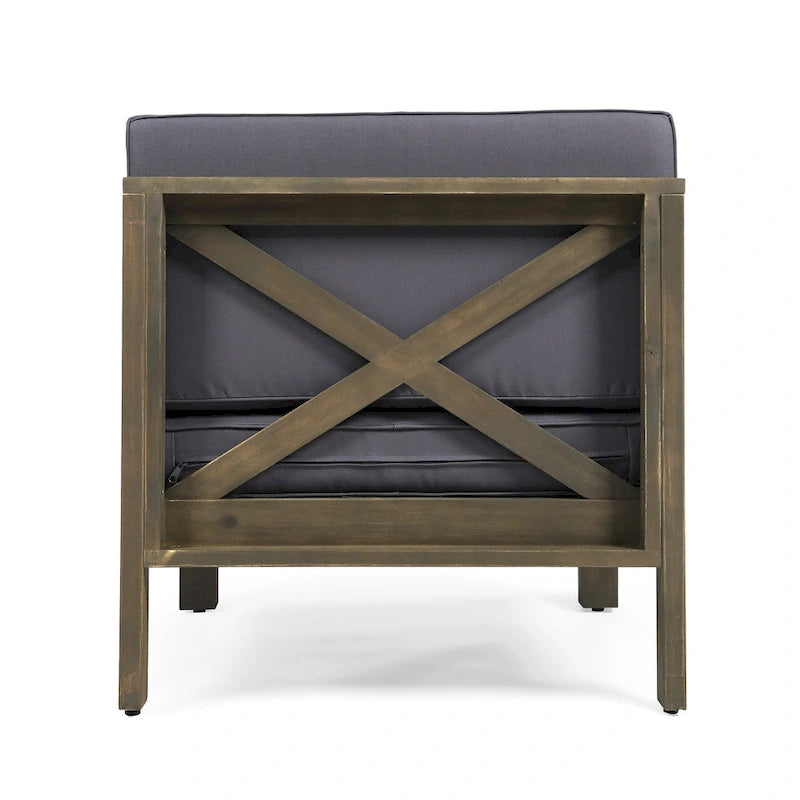 Ensemble de canapé d'angle 11 places et fauteuil club en bois d'acacia Brava Outdoor par Christopher Knight Home