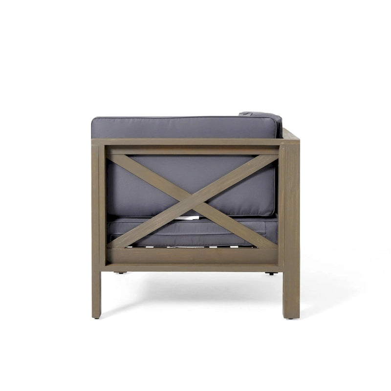 Ensemble de canapé d'angle 11 places et fauteuil club en bois d'acacia Brava Outdoor par Christopher Knight Home