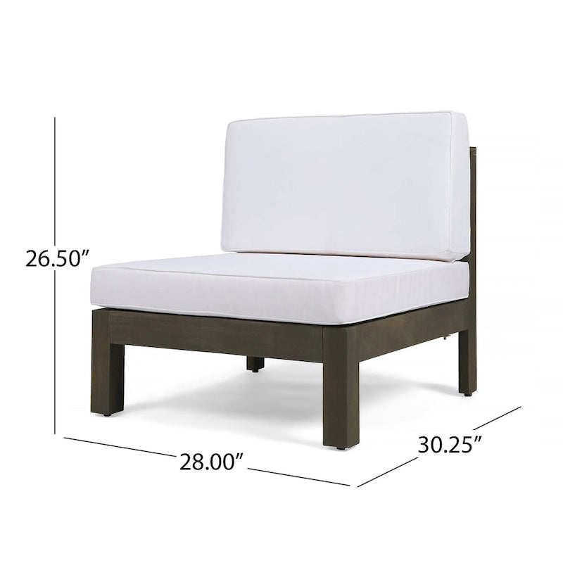 Ensemble de canapé d'angle 11 places et fauteuil club en bois d'acacia Brava Outdoor par Christopher Knight Home