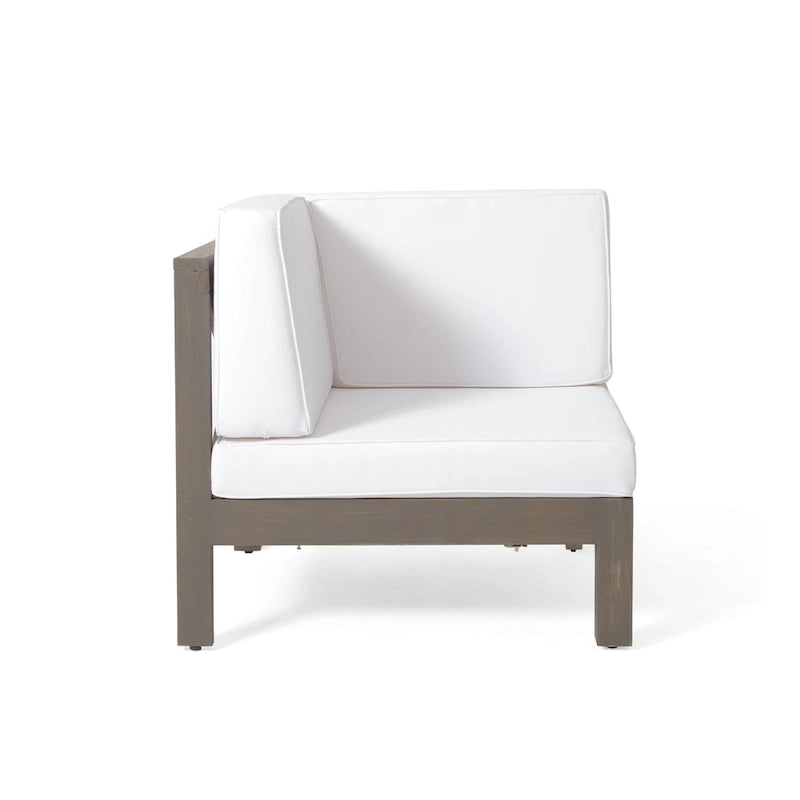 Ensemble de canapé d'angle 11 places et fauteuil club en bois d'acacia Brava Outdoor par Christopher Knight Home