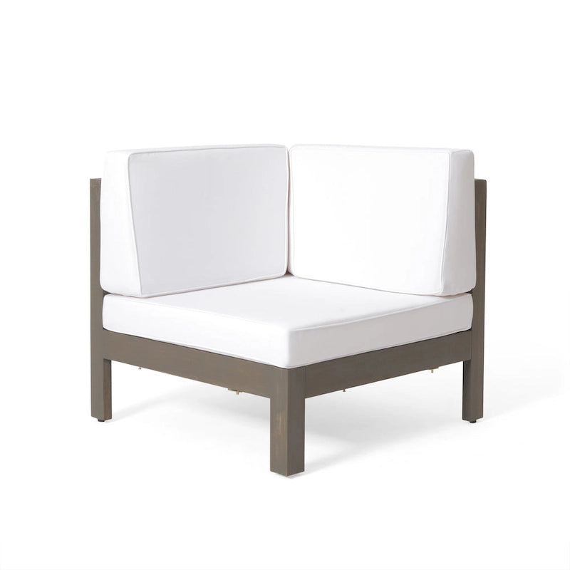 Ensemble de canapé d'angle 11 places et fauteuil club en bois d'acacia Brava Outdoor par Christopher Knight Home