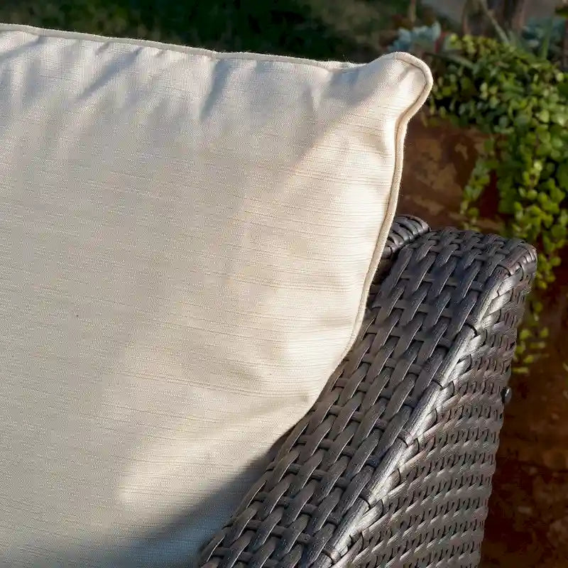 Christopher Knight Home Antibes – Salon de jardin 4 pièces en osier avec coussins