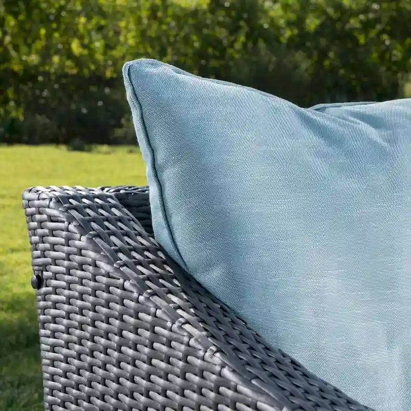Christopher Knight Home Antibes – Salon de jardin 4 pièces en osier avec coussins