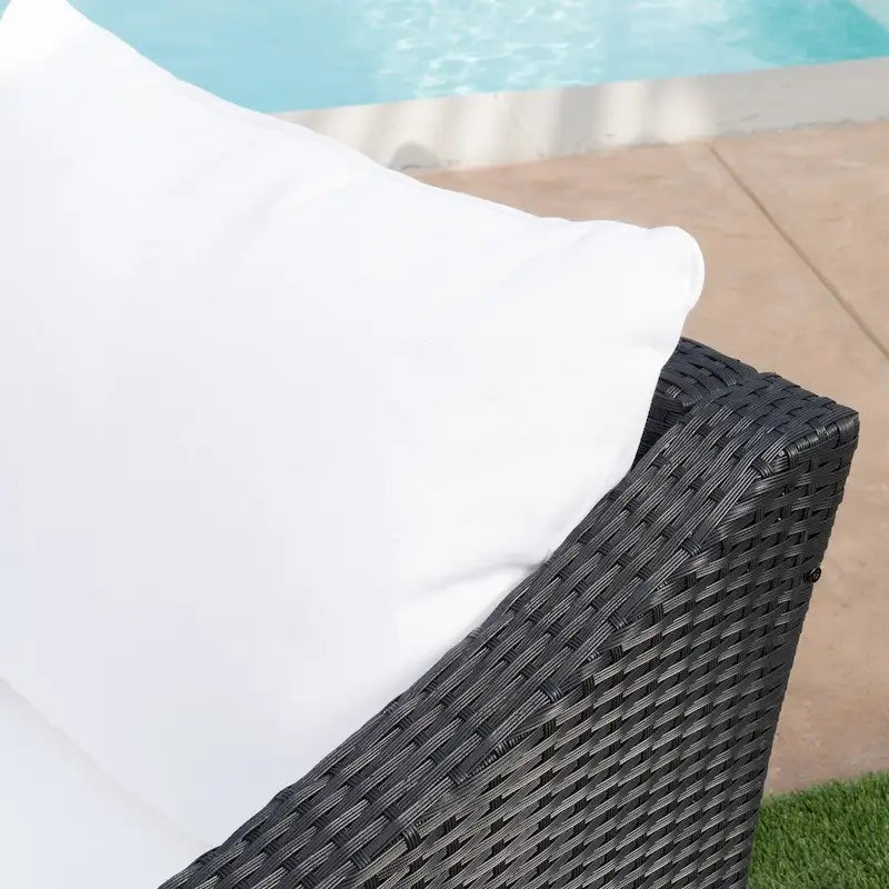 Christopher Knight Home Antibes – Salon de jardin 4 pièces en osier avec coussins