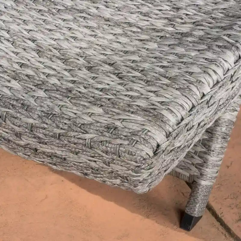 Chaises longues d'extérieur en osier/aluminium Crete (lot de 4) par Christopher Knight Home