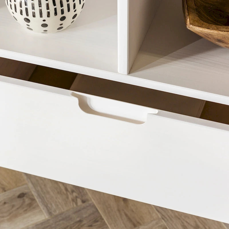 Meuble TV en bois massif Alby 58 pouces de Middlebrook, style Mid-Century