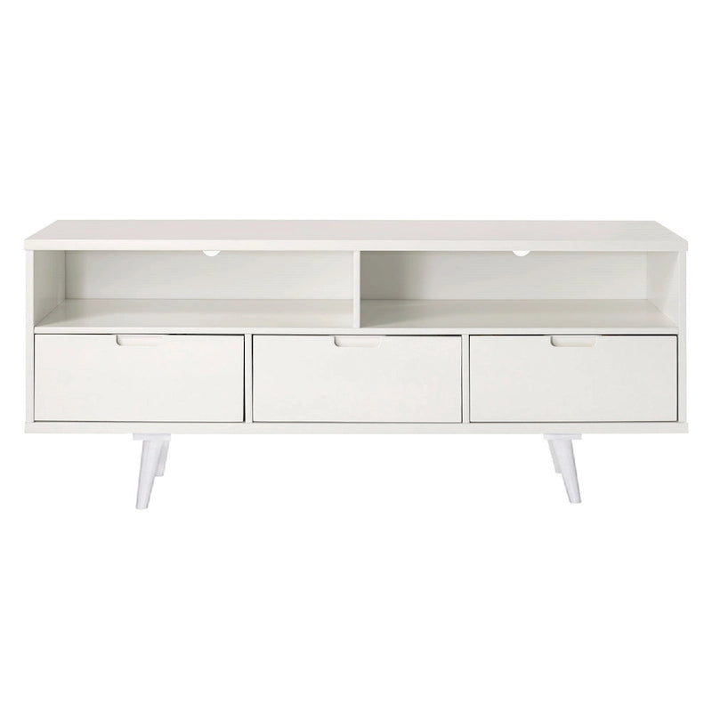 Meuble TV en bois massif Alby 58 pouces de Middlebrook, style Mid-Century