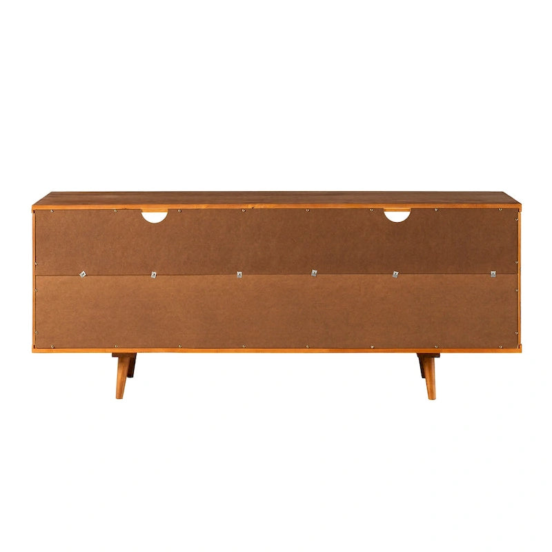 Meuble TV en bois massif Alby 58 pouces de Middlebrook, style Mid-Century