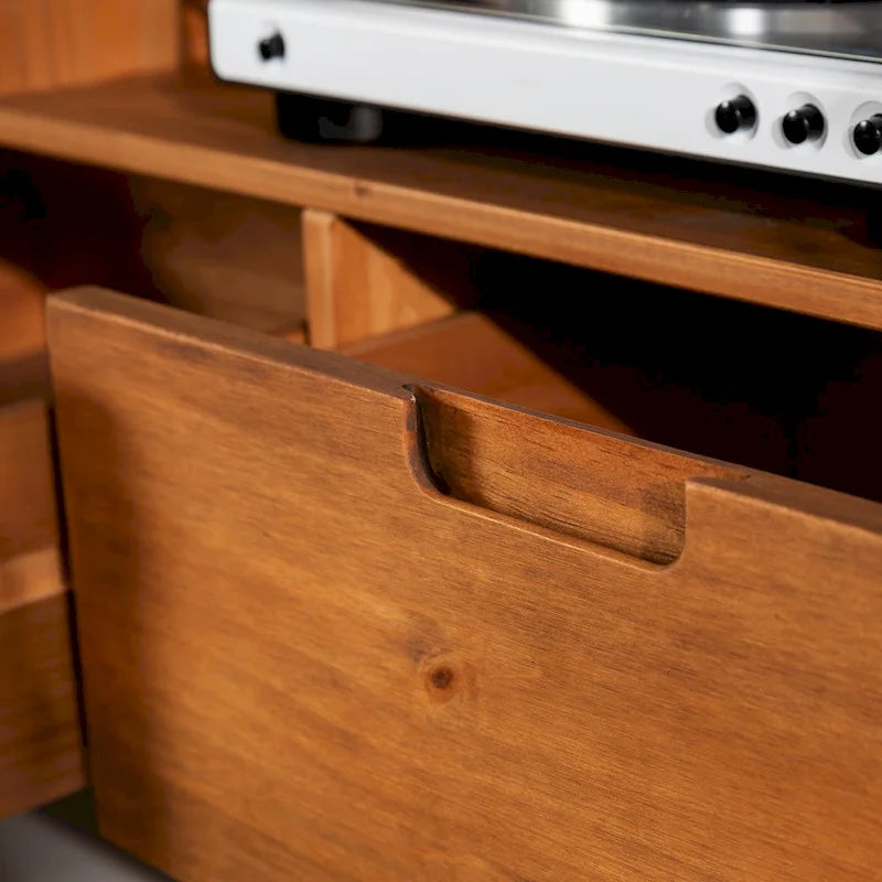 Meuble TV en bois massif Alby 58 pouces de Middlebrook, style Mid-Century