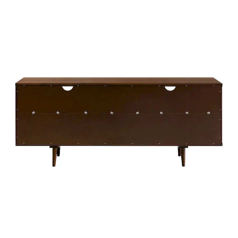 Meuble TV en bois massif Alby 58 pouces de Middlebrook, style Mid-Century
