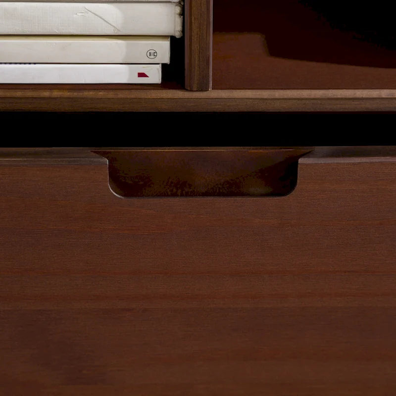 Meuble TV en bois massif Alby 58 pouces de Middlebrook, style Mid-Century