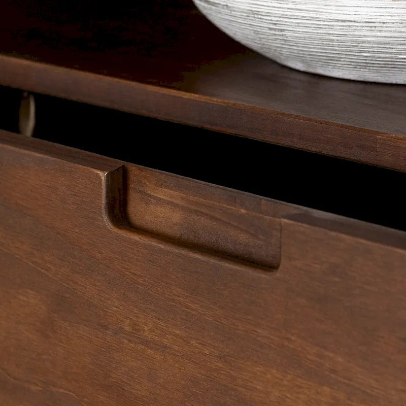 Meuble TV en bois massif Alby 58 pouces de Middlebrook, style Mid-Century
