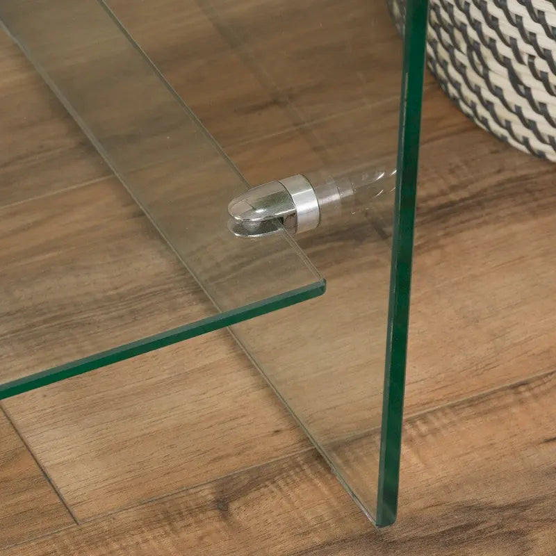 Meuble TV console Ramona Glass Entertainment avec étagère par Christopher Knight Home