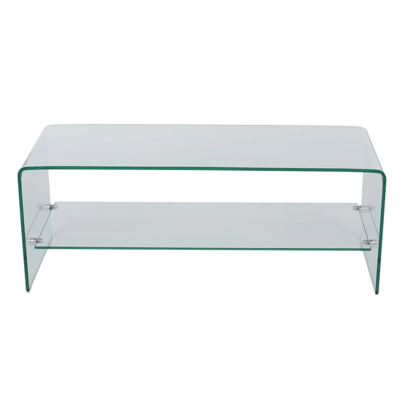 Meuble TV console Ramona Glass Entertainment avec étagère par Christopher Knight Home