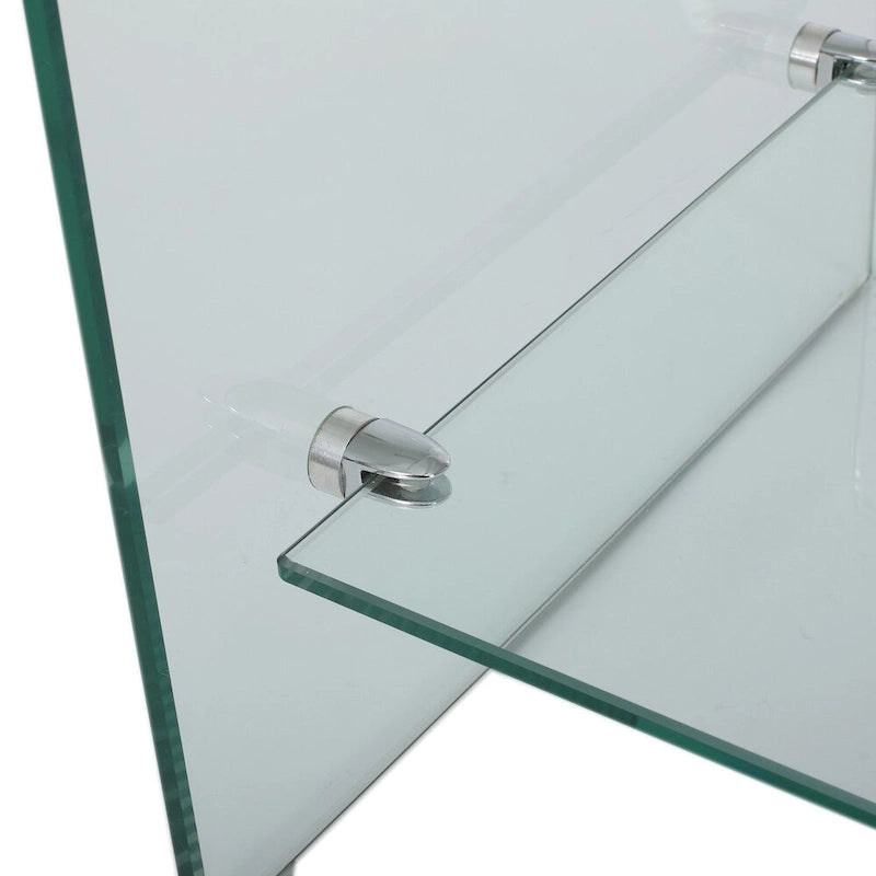Meuble TV console Ramona Glass Entertainment avec étagère par Christopher Knight Home