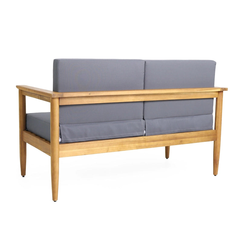 Causeuse d'extérieur en bois d'acacia Magnolia de Christopher Knight Home - 52.75 L x 27.00 P x 25.50 H