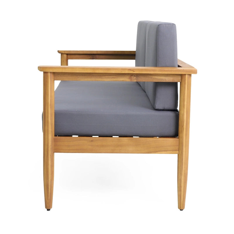 Causeuse d'extérieur en bois d'acacia Magnolia de Christopher Knight Home - 52.75 L x 27.00 P x 25.50 H