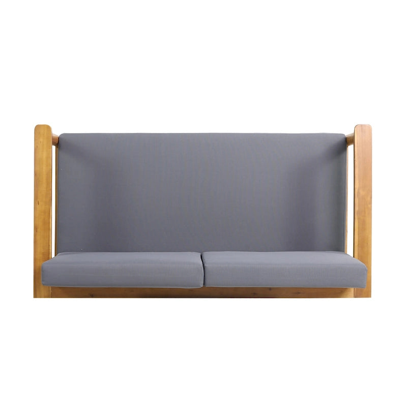 Causeuse d'extérieur en bois d'acacia Magnolia de Christopher Knight Home - 52.75 L x 27.00 P x 25.50 H