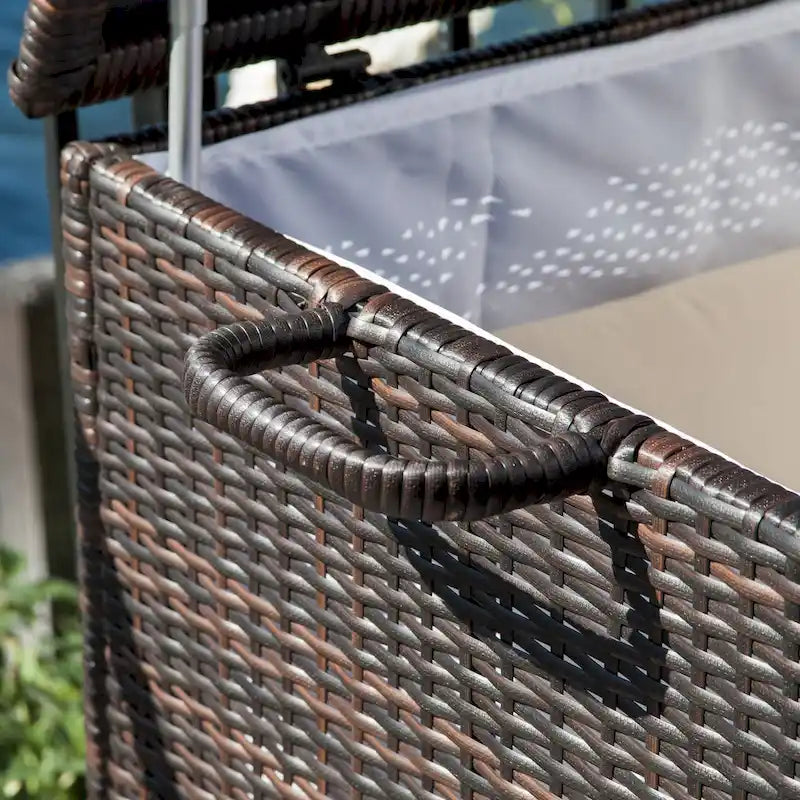 Boîte à coussins d'extérieur en osier brun de petite taille par Christopher Knight Home - 52.75 L x 26.00 W x 30.25 H