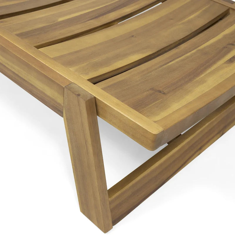 Ensemble de trois chaises longues d'extérieur en bois d'acacia Mahi de Christopher Knight Home