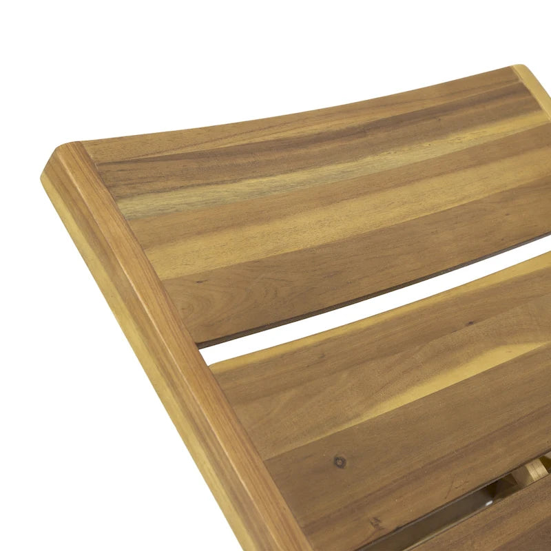 Ensemble de trois chaises longues d'extérieur en bois d'acacia Mahi de Christopher Knight Home