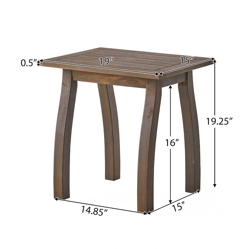 Ensemble de trois chaises longues d'extérieur en bois d'acacia Mahi de Christopher Knight Home