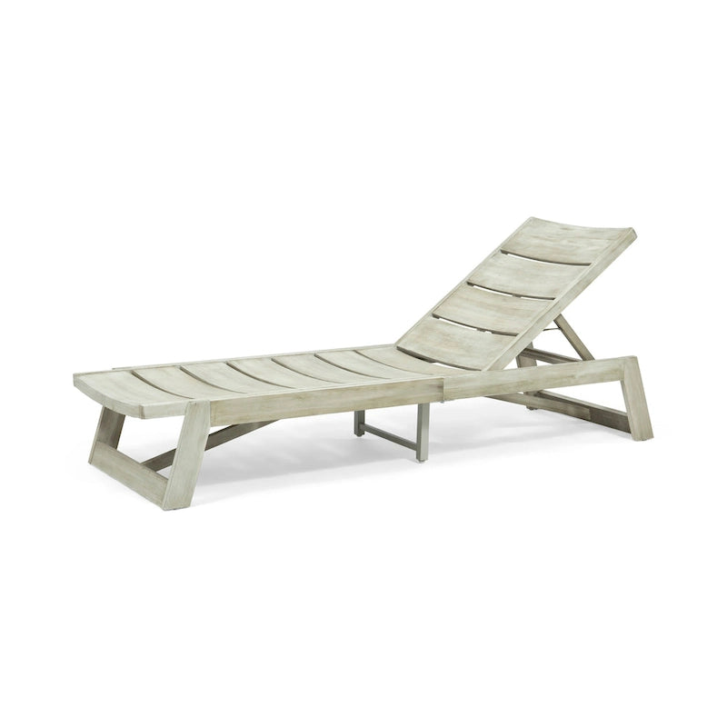 Ensemble de trois chaises longues d'extérieur en bois d'acacia Mahi de Christopher Knight Home