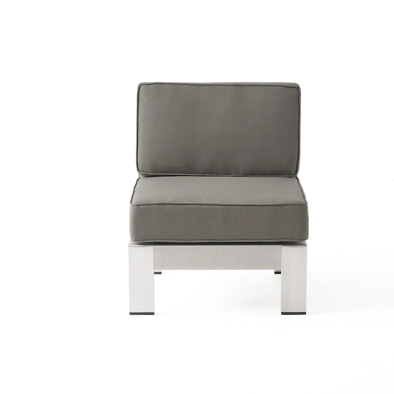 Ensemble de sectionnel en U 9 places et foyer Cape Coral en tissu/aluminium par Christopher Knight Home