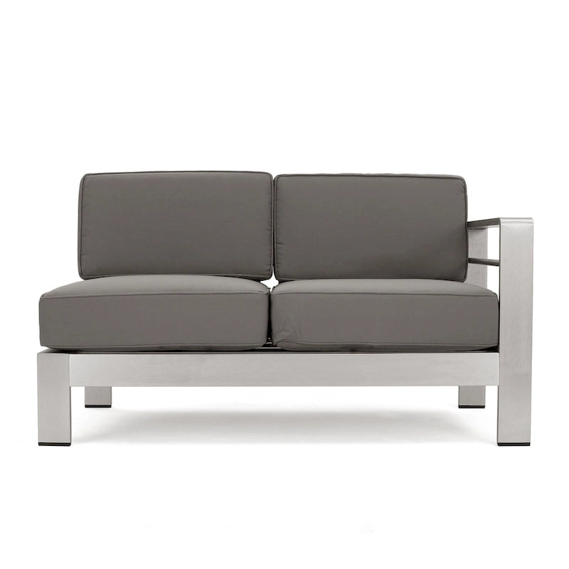 Ensemble de sectionnel en U 9 places et foyer Cape Coral en tissu/aluminium par Christopher Knight Home