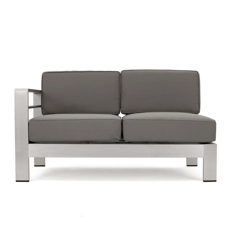 Ensemble de sectionnel en U 9 places et foyer Cape Coral en tissu/aluminium par Christopher Knight Home