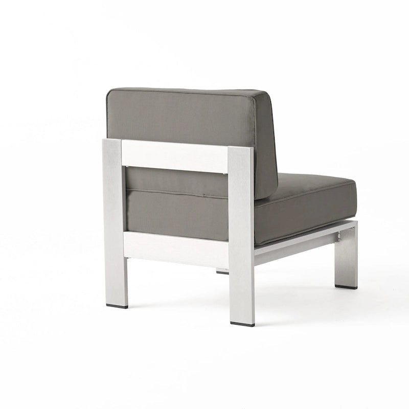 Ensemble de sectionnel en U 9 places et foyer Cape Coral en tissu/aluminium par Christopher Knight Home