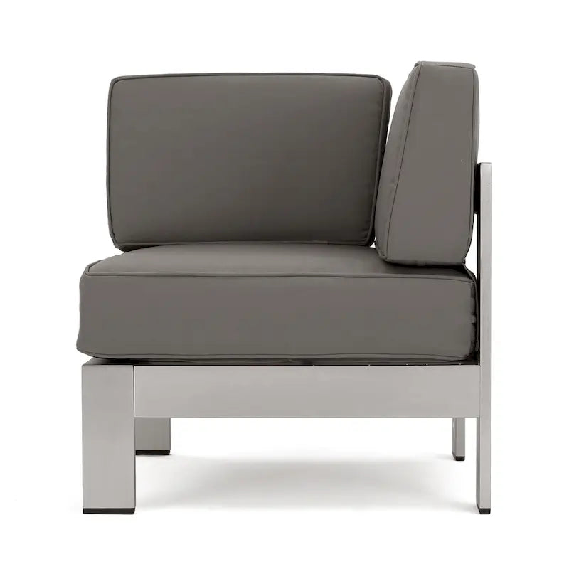 Ensemble de sectionnel en U 9 places et foyer Cape Coral en tissu/aluminium par Christopher Knight Home