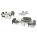 Ensemble de mobilier de jardin 13 pièces Cape Coral avec coussins par Christopher Knight Home