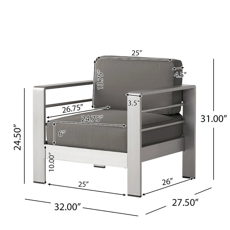 Ensemble de mobilier de jardin 13 pièces Cape Coral avec coussins par Christopher Knight Home