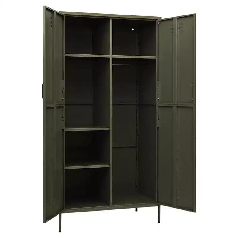 vidaXL Wardrobe Olive Green 35.4x19.7x70.9 Steel