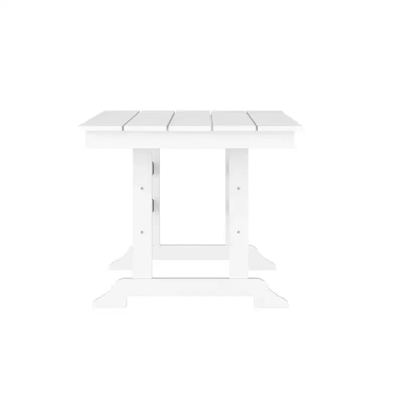 Ensemble de salle à manger Adirondack 7 pièces Emma et Oliver avec table rectangulaire d'intérieur/extérieur de 183 cm en PEHD recyclé et 6 chaises avec porte-gobelets