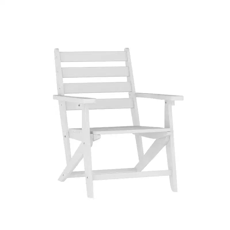 Ensemble de salle à manger Adirondack 7 pièces Emma et Oliver avec table rectangulaire d'intérieur/extérieur de 183 cm en PEHD recyclé et 6 chaises avec porte-gobelets