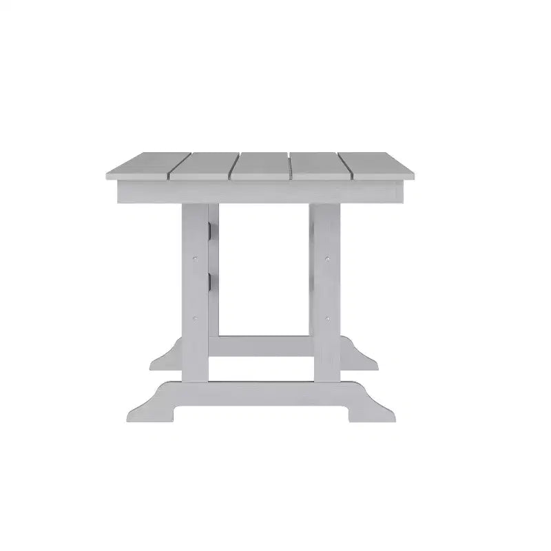 Merrick Lane 7 PC Adirondack Table and Chairs with Fold Out Cupholders in Recycled HDPE