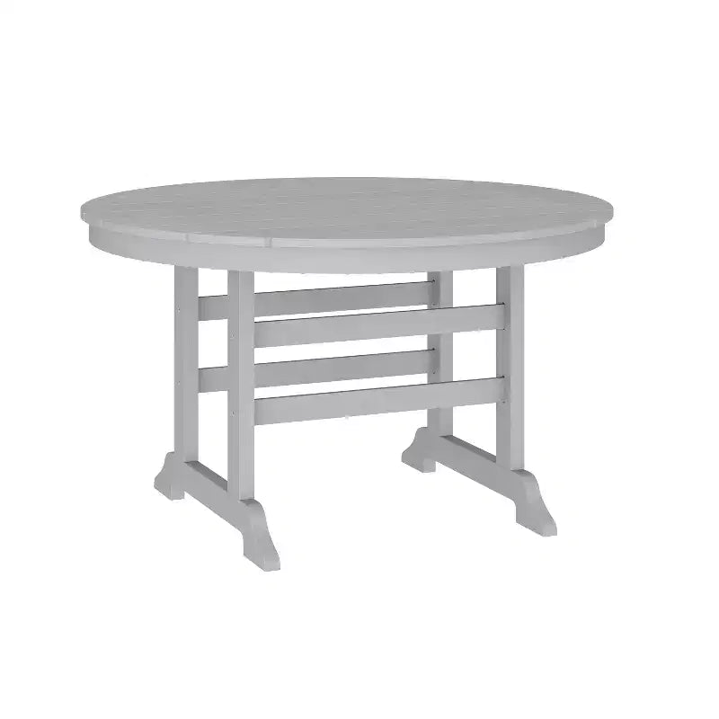 Flash Furniture Tolleson Commercial 5 Piece Adirondack Dining Set with 48 Round Indoor/Outdoor Recycled HDPE Table and 4 Chairs with Cupholders