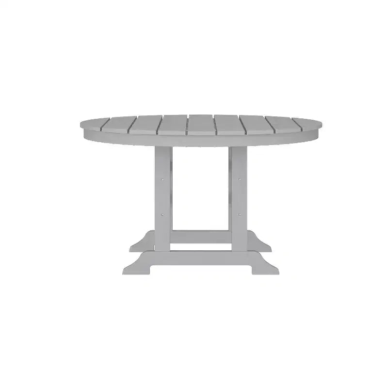 Flash Furniture Tolleson Commercial 5 Piece Adirondack Dining Set with 48 Round Indoor/Outdoor Recycled HDPE Table and 4 Chairs with Cupholders
