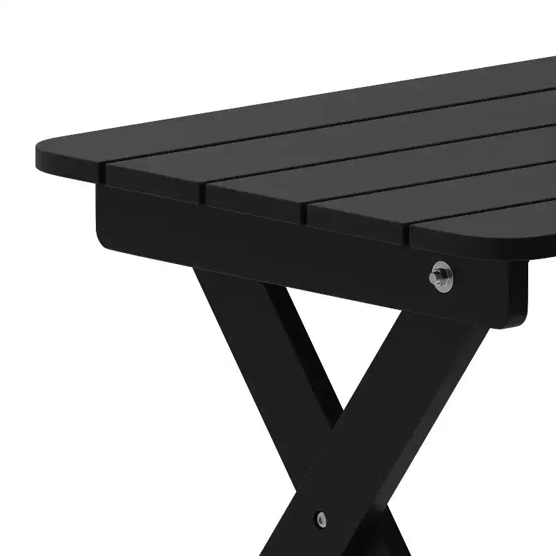 Merrick Lane Ensemble 3 pièces chaises/table Adirondack pour l'intérieur/l'extérieur avec 2 chaises longues réglables avec porte-gobelets et table d'appoint pliante