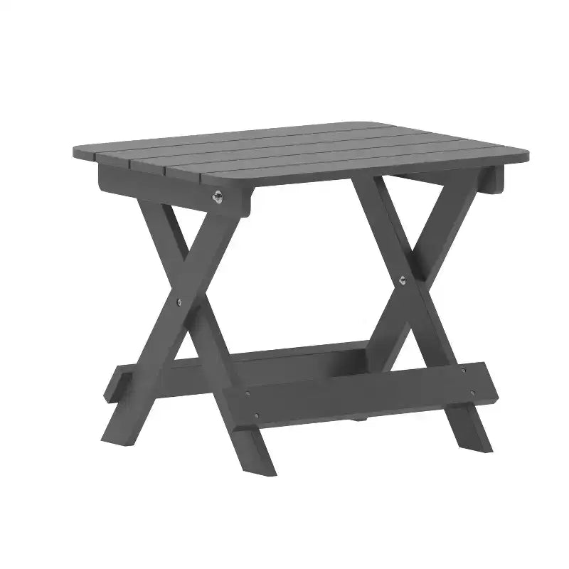 Merrick Lane Ensemble 3 pièces chaises/table Adirondack pour l'intérieur/l'extérieur avec 2 chaises longues réglables avec porte-gobelets et table d'appoint pliante