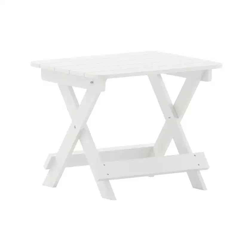 Merrick Lane Ensemble 3 pièces chaises/table Adirondack pour l'intérieur/l'extérieur avec 2 chaises longues réglables avec porte-gobelets et table d'appoint pliante