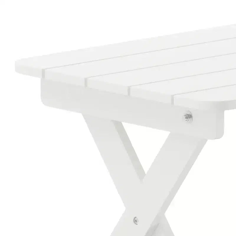 Merrick Lane Ensemble 3 pièces chaises/table Adirondack pour l'intérieur/l'extérieur avec 2 chaises longues réglables avec porte-gobelets et table d'appoint pliante