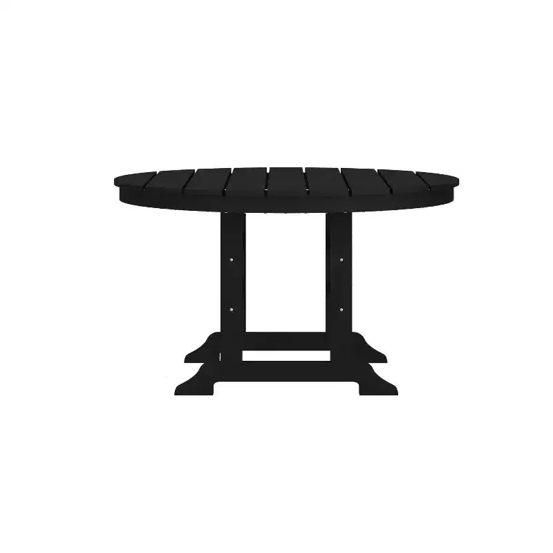 Merrick Lane 5 PC Adirondack Table and Chairs with Fold Out Cupholders in Recycled HDPE