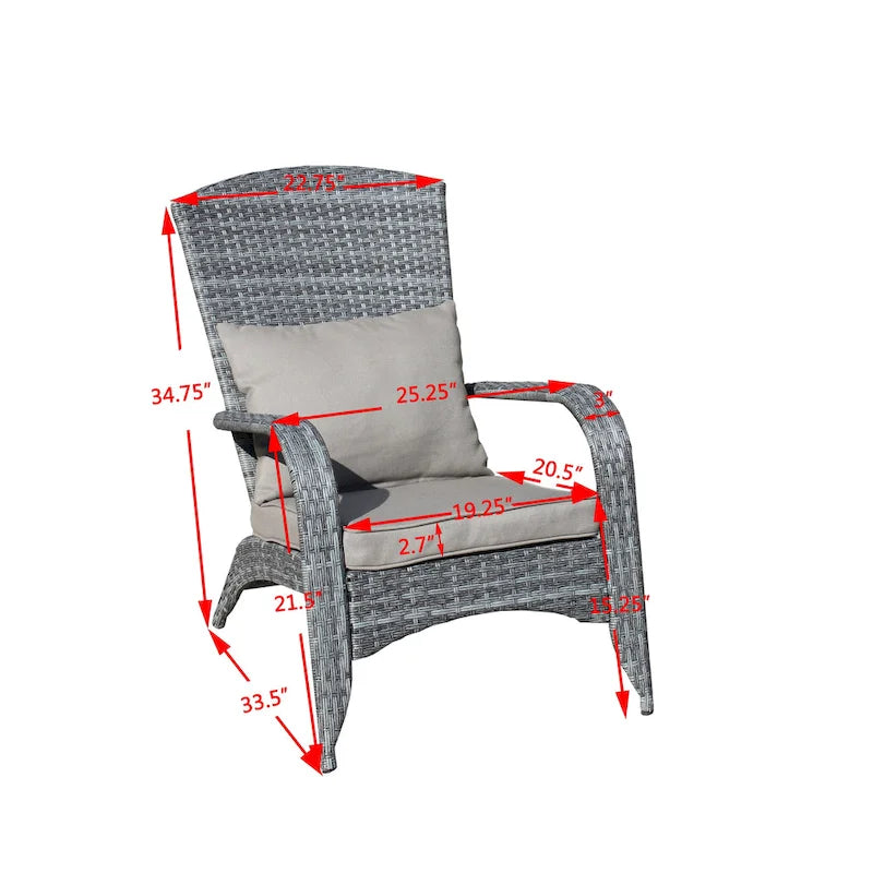 Chaise de patio avec coussins